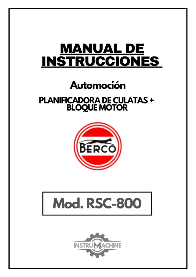 Manual de instrucciones Automoción BERCO RSC-800