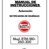 Manual de instrucciones Automoción BERCO RTM 180-260-300