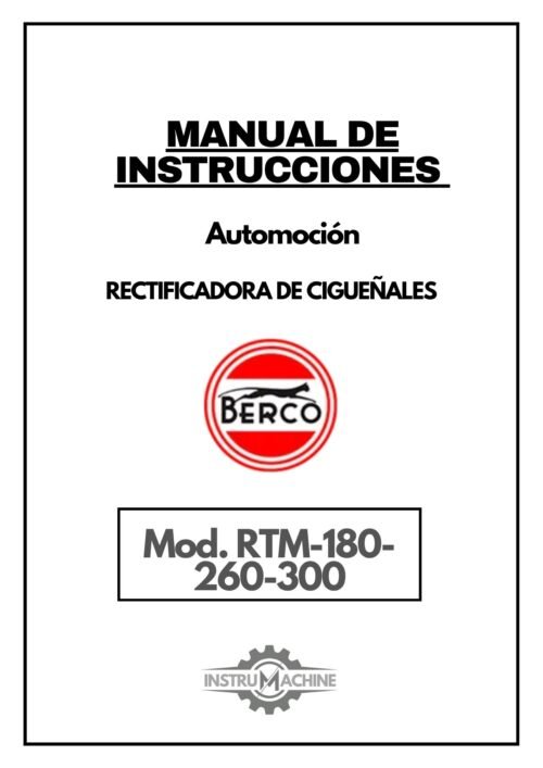 Manual de instrucciones Automoción BERCO RTM 180-260-300