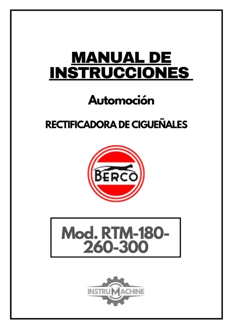 Manual de instrucciones Automoción BERCO RTM 180-260-300