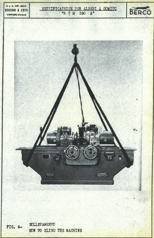 Berco mod. RTM-260-3 Manual de instrucciones Automoción BERCO RTM 180-260-300