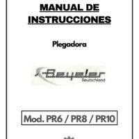 Manual de instrucciones Plegadora BEYELER PR6 PR8 PR10