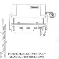 Beyeler mod. PR-2 Manual de instrucciones Plegadora BEYELER PR6 PR8 PR10