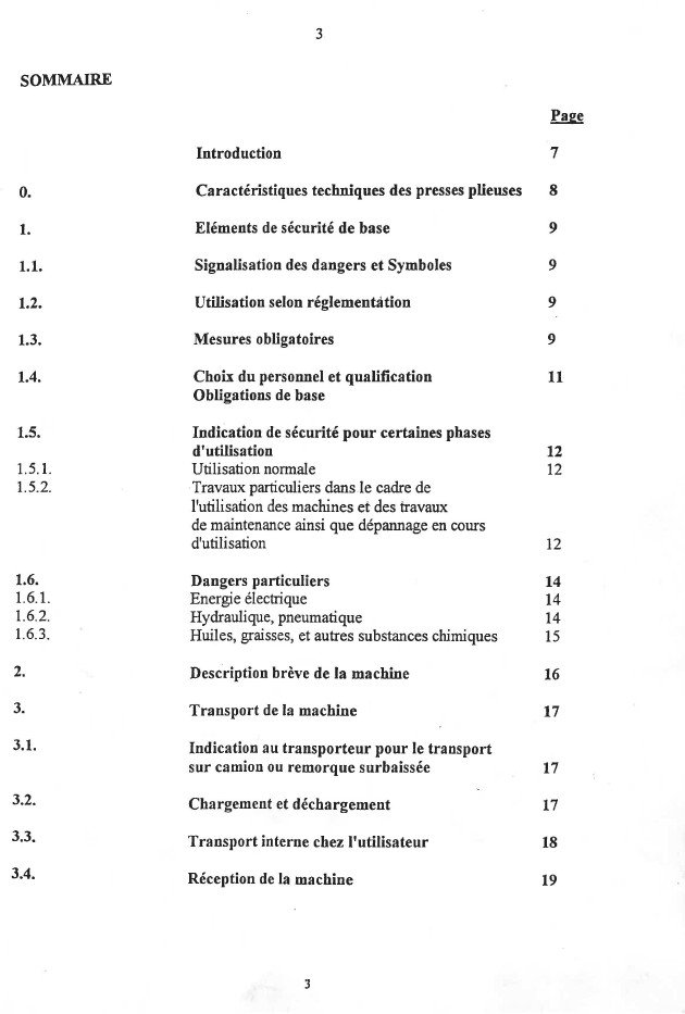 Beyeler mod. PR-3 Manual de instrucciones Plegadora BEYELER PR6 PR8 PR10