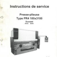 Manual de instrucciones Plegadora BEYELER PR4
