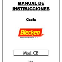 Blecken mod. CB-1 Manual de instrucciones Cizallas BLECKEN CB