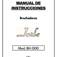 Manual de instrucciones Entalladoras JARBE BH-1300