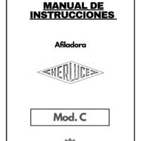 Manual de instrucciones Afiladora HERLUCE C