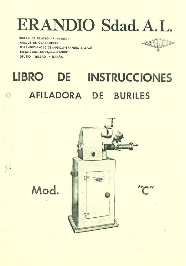 Manual de instrucciones Afiladora HERLUCE C
