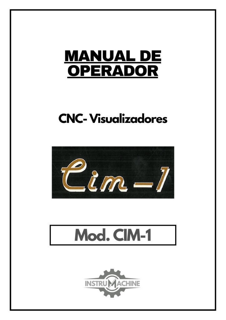 Portada Manual de operador CNC- Visualizadores CIM-1 CIM-1