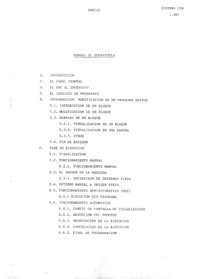 Manual de operador CNC- Visualizadores CIM-1 CIM-1