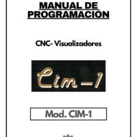 Manual de programación CNC- Visualizadores CIM-1 CIM-1