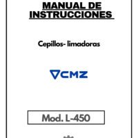 Manual de instrucciones Cepillos- limadoras CMZ L-450