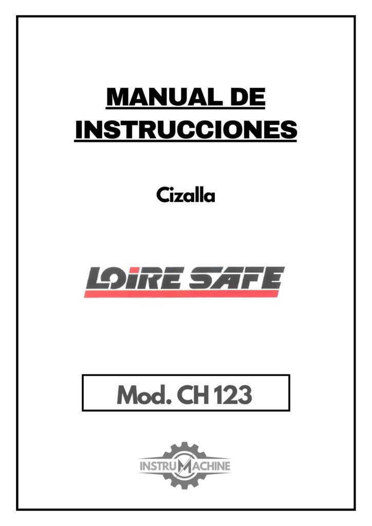 Portada Manual de instrucciones Cizallas LOIRE SAFE CH 123