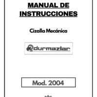 Cizalla Durma 2004-1 Manual de instrucciones Cizallas DURMA 2004