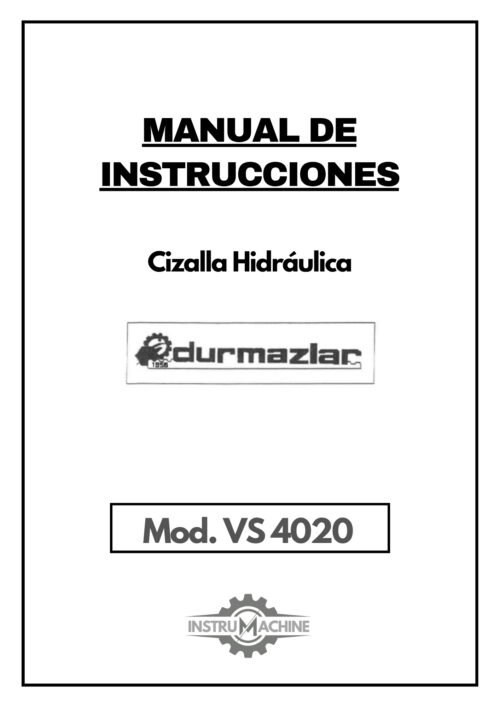 Cizalla Durma VS 4020-1 Esquema eléctrico e hidráulico Cizallas DURMA VS 4020