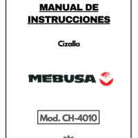 Cizalla Mebusa CH-40109-1 Manual de instrucciones Cizallas MEBUSA CH-4010