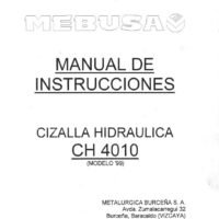 Cizalla Mebusa CH-40109-2 Manual de instrucciones Cizallas MEBUSA CH-4010