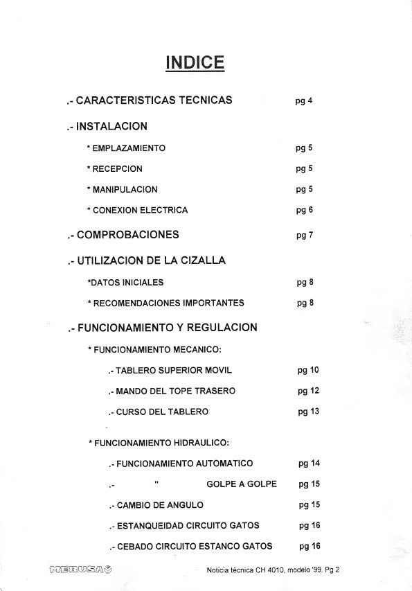 Cizalla Mebusa CH-40109-3 Manual de instrucciones Cizallas MEBUSA CH-4010