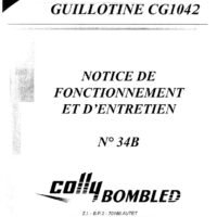 Colly mod. CG-1042-2 Manual de instrucciones Cizallas COLLY CG1042