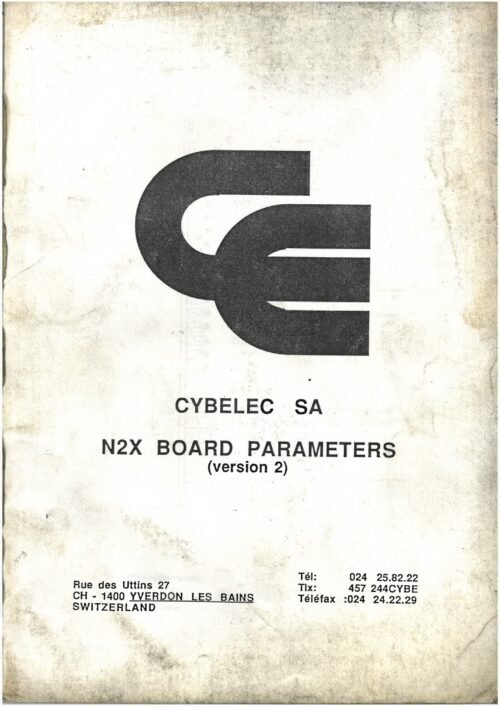 Cybelec N2X portada Parámetros / uso CNC- Visualizadores CYBELEC N2X