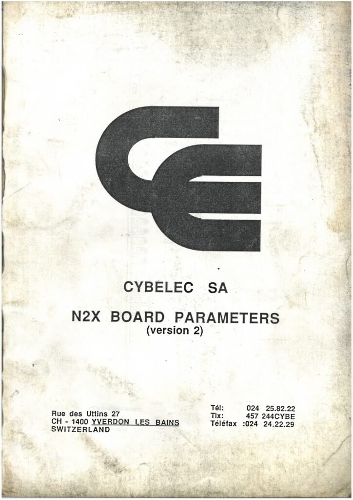 Portada Parámetros / uso CNC- Visualizadores CYBELEC N2X