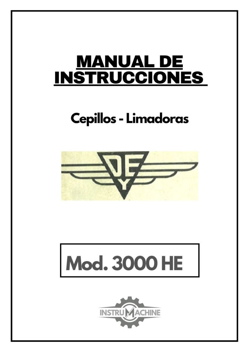 Manual de instrucciones Cepillo puente DYE 3000 HE