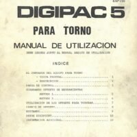 Manual de instrucciones CNC- Visualizadores DIGIPAC DIGIPAC 5