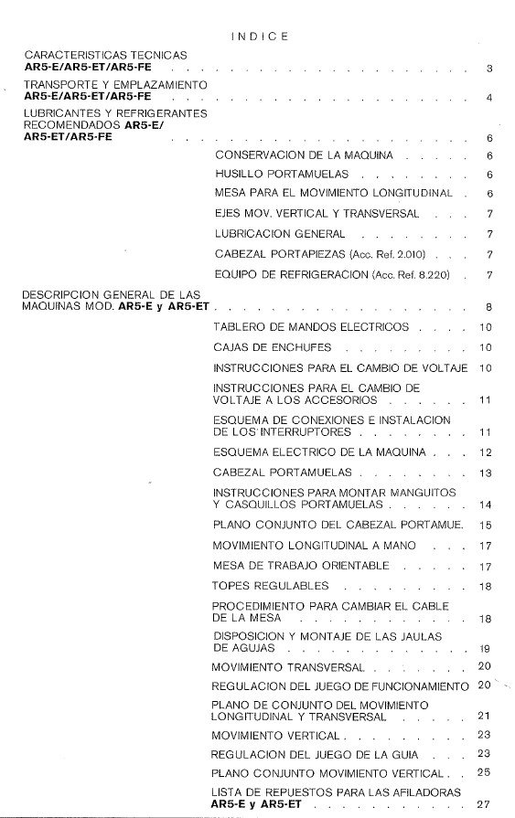 Manual de instrucciones Afiladora ELITE AR5-FE
