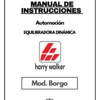 Manual de instrucciones Automoción BORGO equilibradira cigueñales