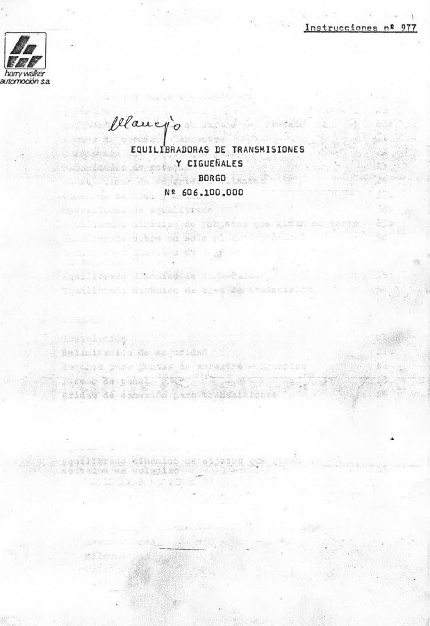 Manual de instrucciones Automoción BORGO equilibradira cigueñales