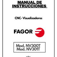 Manual de instrucciones CNC- Visualizadores FAGOR NV300T / NV301T
