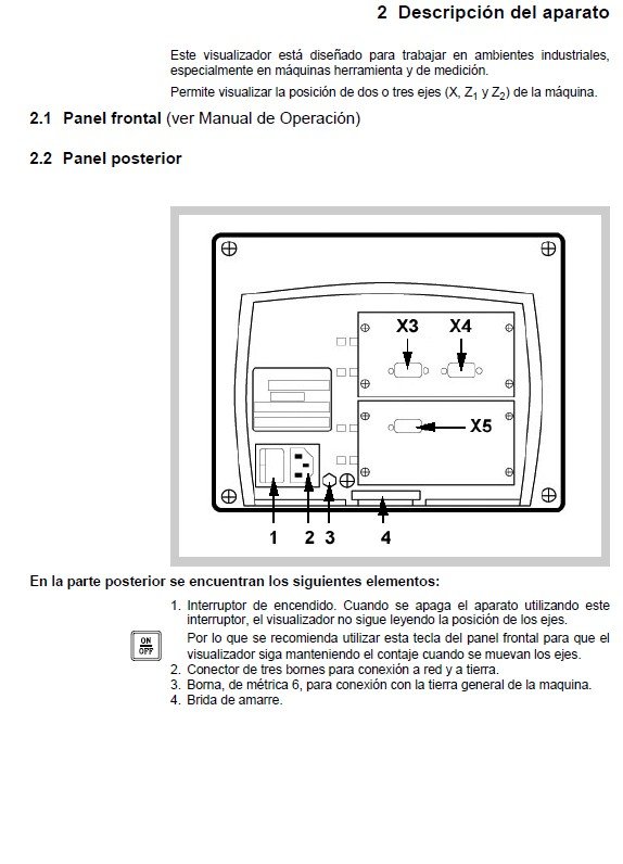 Manual de instrucciones CNC- Visualizadores FAGOR NV300T / NV301T