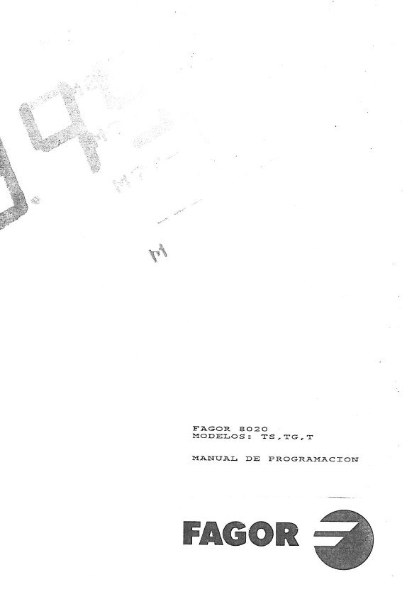 Manual de programación CNC- Visualizadores FAGOR 8020