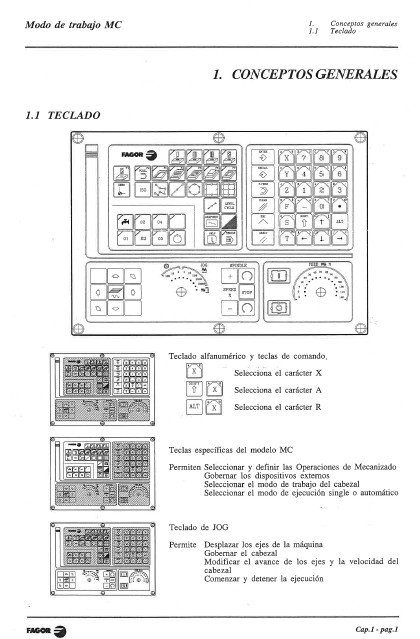 Manual de instrucciones CNC- Visualizadores FAGOR 8055i