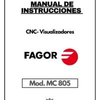 Manual de instrucciones CNC- Visualizadores FAGOR MC manual de uso cnc 805