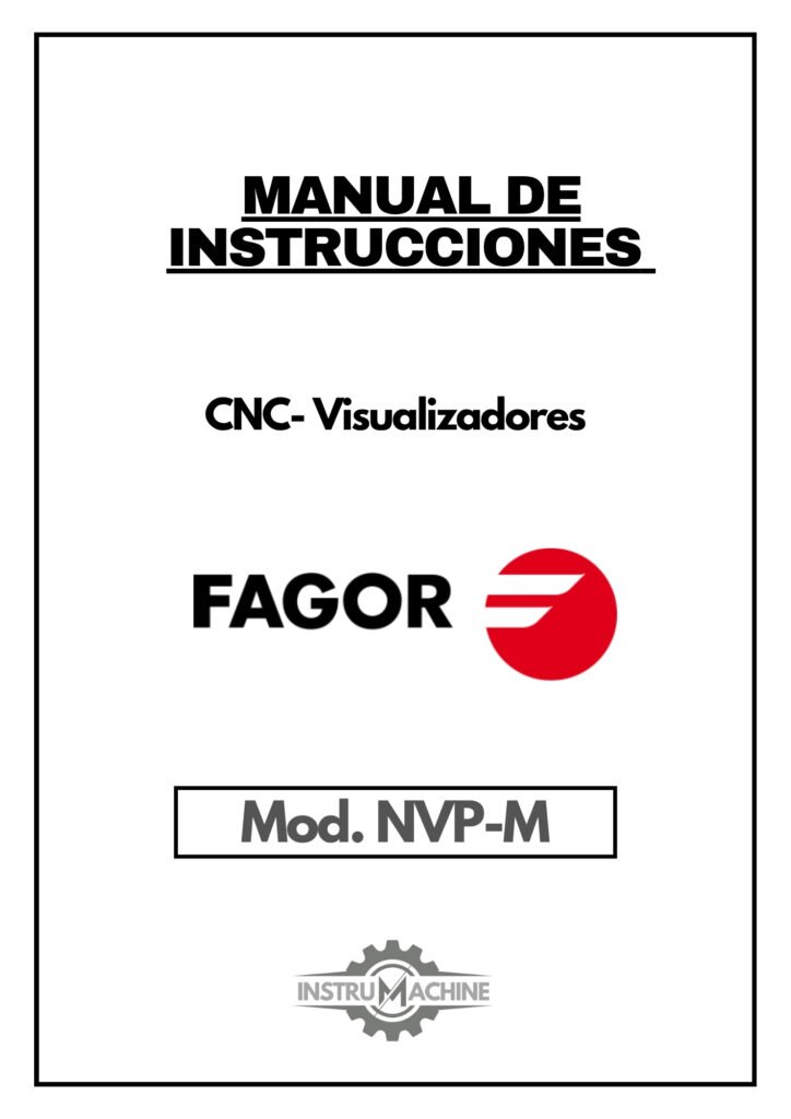 Portada Manual de instrucciones CNC- Visualizadores FAGOR NVP-M