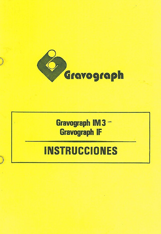 Manual de instrucciones Grabadores GRAVOGRAPH Gravograph IM 3 - IF