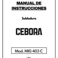 Manual de instrucciones Soldadura CEBORA MIG 403 C