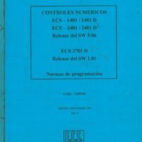 Manual de programación CNC- Visualizadores ECS GLORIA ECS - 1401/1401D // 2401/2401D