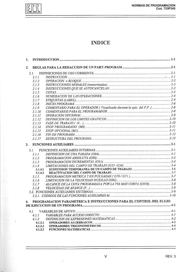 Manual de programación CNC- Visualizadores ECS GLORIA ECS - 1401/1401D // 2401/2401D