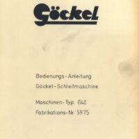 Manual de instrucciones Afiladora GÖCKEL G-40