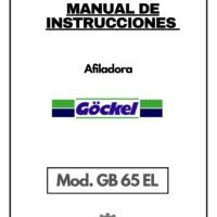 Manual de instrucciones Afiladora GÖCKEL GB 65 EL
