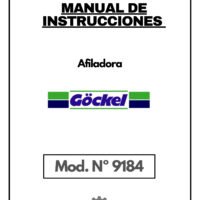 Gockel mod. Nº 9184-1 Manual de instrucciones Afiladora GÖCKEL GB 65 EL