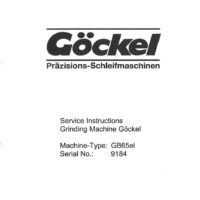 Manual de instrucciones Afiladora GÖCKEL GB 65 EL