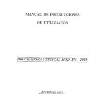 Manual de instrucciones Entalladoras BASTARDES BARENGUERAS EN-2001