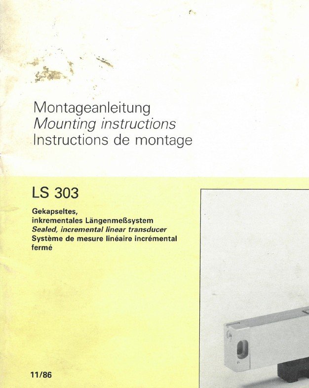Manual de instrucciones de regla CNC- Visualizadores HEIDENHAIN LS03