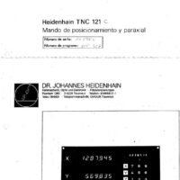 Manual de instrucciones CNC- Visualizadores HEIDENHAIN TNC 121