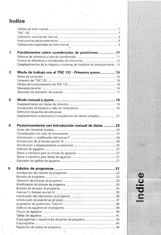 Manual de instrucciones CNC- Visualizadores HEIDENHAIN TNC 122