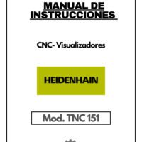 Heidenhain mod. TNC 151-1 Manual de instrucciones CNC- Visualizadores HEIDENHAIN TNC 151
